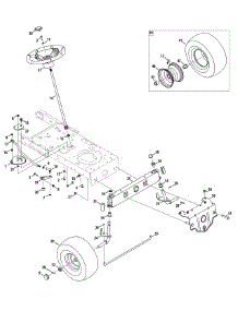 Steering & Front Wheels parts for Craftsman Lawn Tractor 247.289050 / 2010 from AppliancePartsPros.com