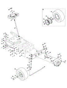 Steering Assembly parts for Craftsman Lawn Tractor 247.289110 / 2010 from AppliancePartsPros.com