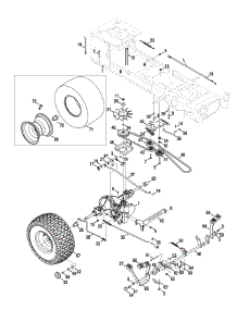 Drive & Rear Wheels parts for Craftsman Lawn Tractor 247.289810 / 2010 from AppliancePartsPros.com