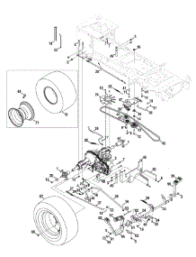 Drive & Rear Wheels parts for Craftsman Garden Tractor 247.289840 / 2010 from AppliancePartsPros.com