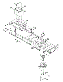 Frame, Battery & Pto parts for Craftsman Garden Tractor 247.289840 / 2010 from AppliancePartsPros.com