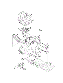 Seat & Fender parts for Craftsman Garden Tractor 247.289841 / 2011 from AppliancePartsPros.com