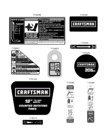 Label Map parts for Craftsman Tiller 247.29930 / 2011 from AppliancePartsPros.com