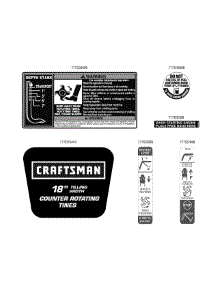 Label Map parts for Craftsman Tiller 247.29931 / 2011 from AppliancePartsPros.com