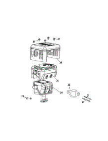 170-Au Muffler parts for Craftsman Tiller 247.299342 / 2014 from AppliancePartsPros.com