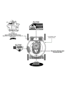 Label Map 11A-A25f799 parts for Craftsman Push Walk-Behind Mower 247.37031 / 2013 from AppliancePartsPros.com