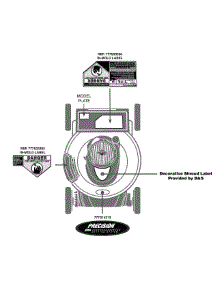 Label Map parts for Craftsman Push Walk-Behind Mower 247.370311 / 2015 from AppliancePartsPros.com
