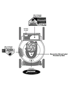 Label Map parts for Craftsman Push Walk-Behind Mower 247.370371 / 2014 from AppliancePartsPros.com