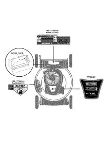 Label Map parts for Craftsman Push Walk-Behind Mower 247.37218 / 2015 from AppliancePartsPros.com