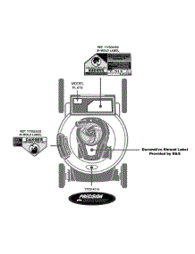 Label Map parts for Craftsman Push Walk-Behind Mower 247.37430.1 / 2015 from AppliancePartsPros.com