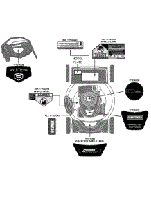 Label Map parts for Craftsman Self-Propelled Walk-Behind Mower 247.375900 / 2014 from AppliancePartsPros.com