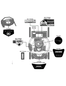 Label Map parts for Craftsman Self-Propelled Walk-Behind Mower 247.375910 / 2014 from AppliancePartsPros.com