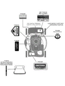 Label Map parts for Craftsman Self-Propelled Walk-Behind Mower 247.37683 / 2009 from AppliancePartsPros.com