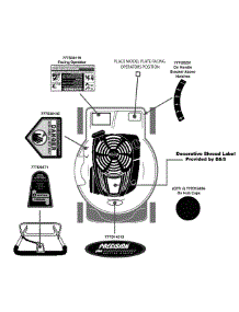 Label Map parts for Craftsman Self-Propelled Walk-Behind Mower 247.381091 / 2012 from AppliancePartsPros.com