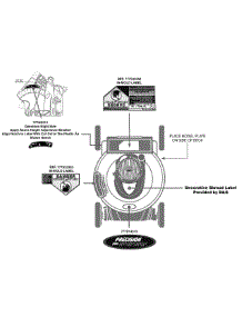 Label Map parts for Craftsman Push Walk-Behind Mower 247.389170 / 2011 from AppliancePartsPros.com