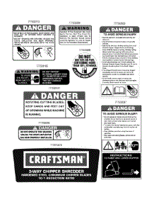 Label Map parts for Craftsman Chipper-Shredder & Vac 247.77605 / 2010 from AppliancePartsPros.com
