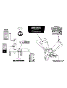 Label Map parts for Craftsman Chipper-Shredder & Vac 247.77605 / 2012 from AppliancePartsPros.com