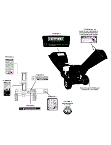 Label Map parts for Craftsman Chipper-Shredder & Vac 247.776051 / 2015 from AppliancePartsPros.com