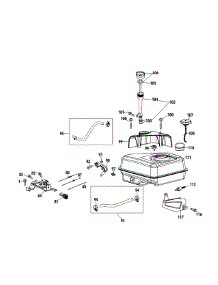 170-Lu Fuel Tank & Mounting parts for Craftsman Log Splitter 247.776611 / 2012 from AppliancePartsPros.com