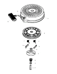 Recoil Starter parts for Craftsman Chipper-Shredder & Vac 247.794510 / 2002 from AppliancePartsPros.com