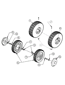 Wheel parts for Craftsman Chipper-Shredder & Vac 247.799620 / 1997 from AppliancePartsPros.com