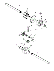 Differential Assembly, Complete parts for Craftsman Chipper-Shredder & Vac 247.799630 / 1996 from AppliancePartsPros.com