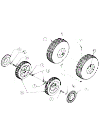 Wheel Assembly, Complete parts for Craftsman Chipper-Shredder & Vac 247.799630 / 1996 from AppliancePartsPros.com