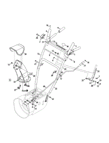 Handle & Chute Control parts for Craftsman Snow Thrower 247.881721 / 2015 from AppliancePartsPros.com