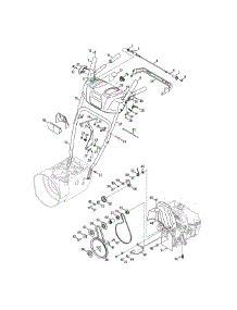 Handle Panel & Belts parts for Craftsman Snow Thrower 247.883940 / 2015 from AppliancePartsPros.com