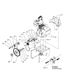 Engine And V-Belts 5 Hp parts for Craftsman Snow Thrower 247.885550 / 1995 from AppliancePartsPros.com