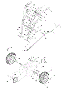Handle & Wheels parts for Craftsman Snow Thrower 247.886640 / 2004 from AppliancePartsPros.com