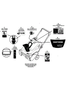 Label Map parts for Craftsman Snow Thrower 247.88704 / 2008 from AppliancePartsPros.com