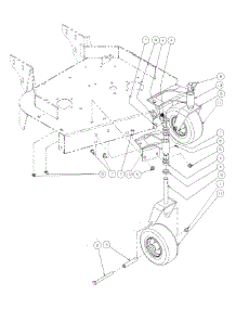 Caster Assembly parts for Craftsman Wide Area Mower 247.887360 / 2008 from AppliancePartsPros.com