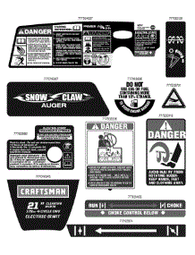 Label Map parts for Craftsman Snow Thrower 247.88782 / 2011 from AppliancePartsPros.com