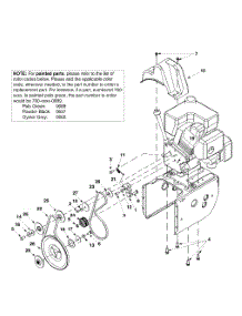 Pulley & Belt Assembly parts for Craftsman Snow Thrower 247.888160 / 2003 from AppliancePartsPros.com