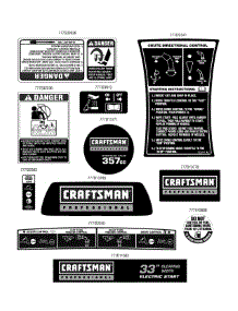 Label Map parts for Craftsman Snow Thrower 247.88835 / 2010 from AppliancePartsPros.com