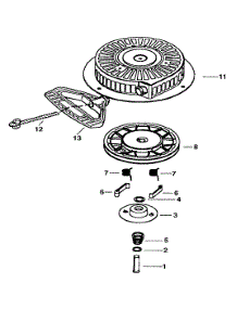 Recoil Starter parts for Craftsman Snow Thrower 247.888530 / 2003 from AppliancePartsPros.com