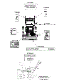 Safety & Decorative Labels Map parts for Craftsman Snow Thrower 247.888640 / 2002 from AppliancePartsPros.com