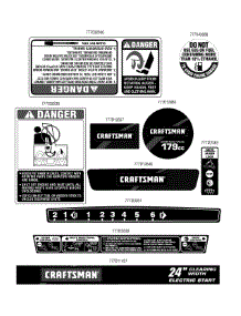 Label Map parts for Craftsman Snow Thrower 247.889571 / 2010 from AppliancePartsPros.com