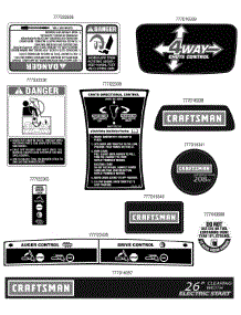 Label Map parts for Craftsman Snow Thrower 247.889703 / 2011 from AppliancePartsPros.com