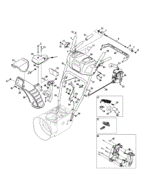 Handle & Chute Control parts for Craftsman Snow Thrower 247.88972 / 2014 from AppliancePartsPros.com