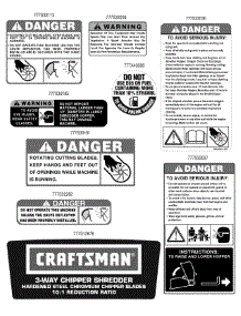 Label Map parts for Craftsman Chipper-Shredder & Vac 24A-464N799 / 2011 from AppliancePartsPros.com