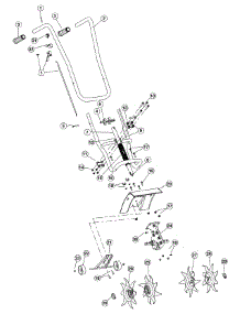 Handle & Tine parts for Craftsman Tiller 316.292621 from AppliancePartsPros.com