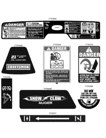 Label Map parts for Craftsman Snow Thrower 31A-2M5E799 / 2011 from AppliancePartsPros.com