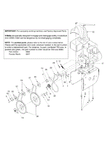 Belt Drive System parts for Craftsman Snow Thrower 31AE558G099 / 2003 from AppliancePartsPros.com
