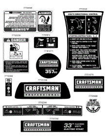 Label Map parts for Craftsman Snow Thrower 31AH95SI799 / 2011 from AppliancePartsPros.com