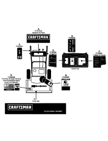 Label Map parts for Craftsman Snow Thrower 31AH9J6I799 / 2008 from AppliancePartsPros.com