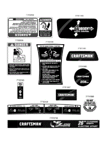 Label Map parts for Craftsman Snow Thrower 31AS53TF799 / 2010 from AppliancePartsPros.com