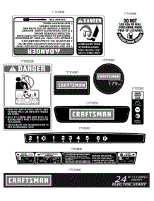 Label Map parts for Craftsman Snow Thrower 31AS62EE799 / 2011 from AppliancePartsPros.com