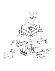 490-Sub Fuel Tank & Mounting parts for Craftsman Snow Thrower 31BH97SJ799 / 2012 from AppliancePartsPros.com